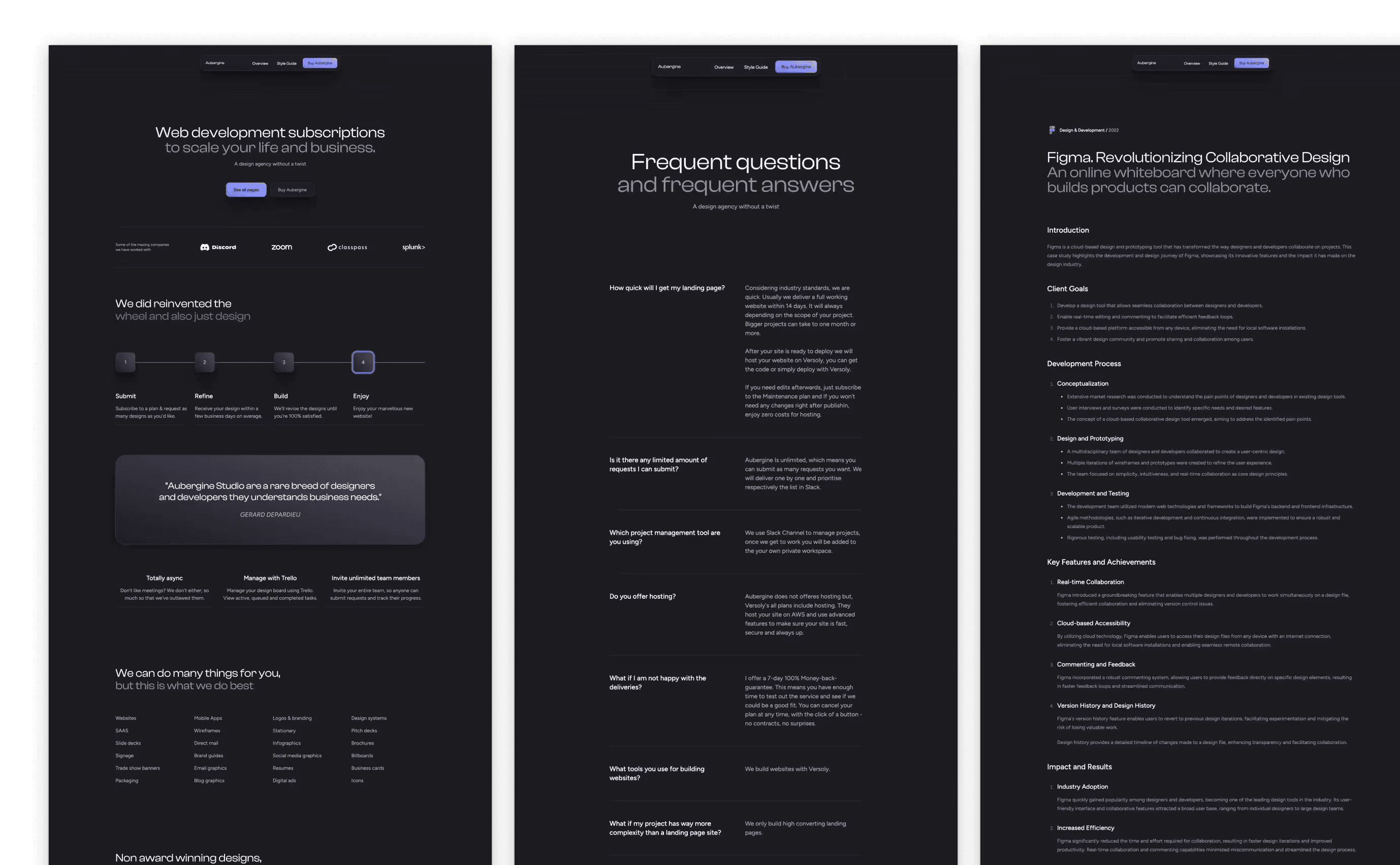 Aubergine – Elegant Dark Theme for Content-Driven Websites