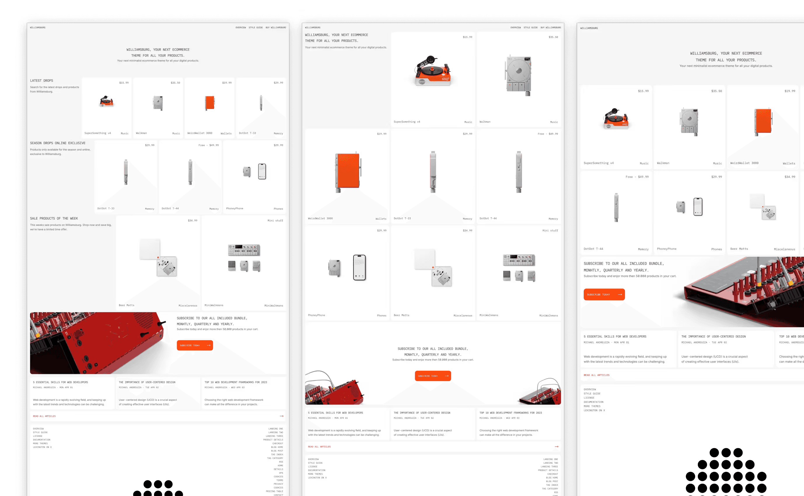 Williamsburg – Brutalist E-commerce Template