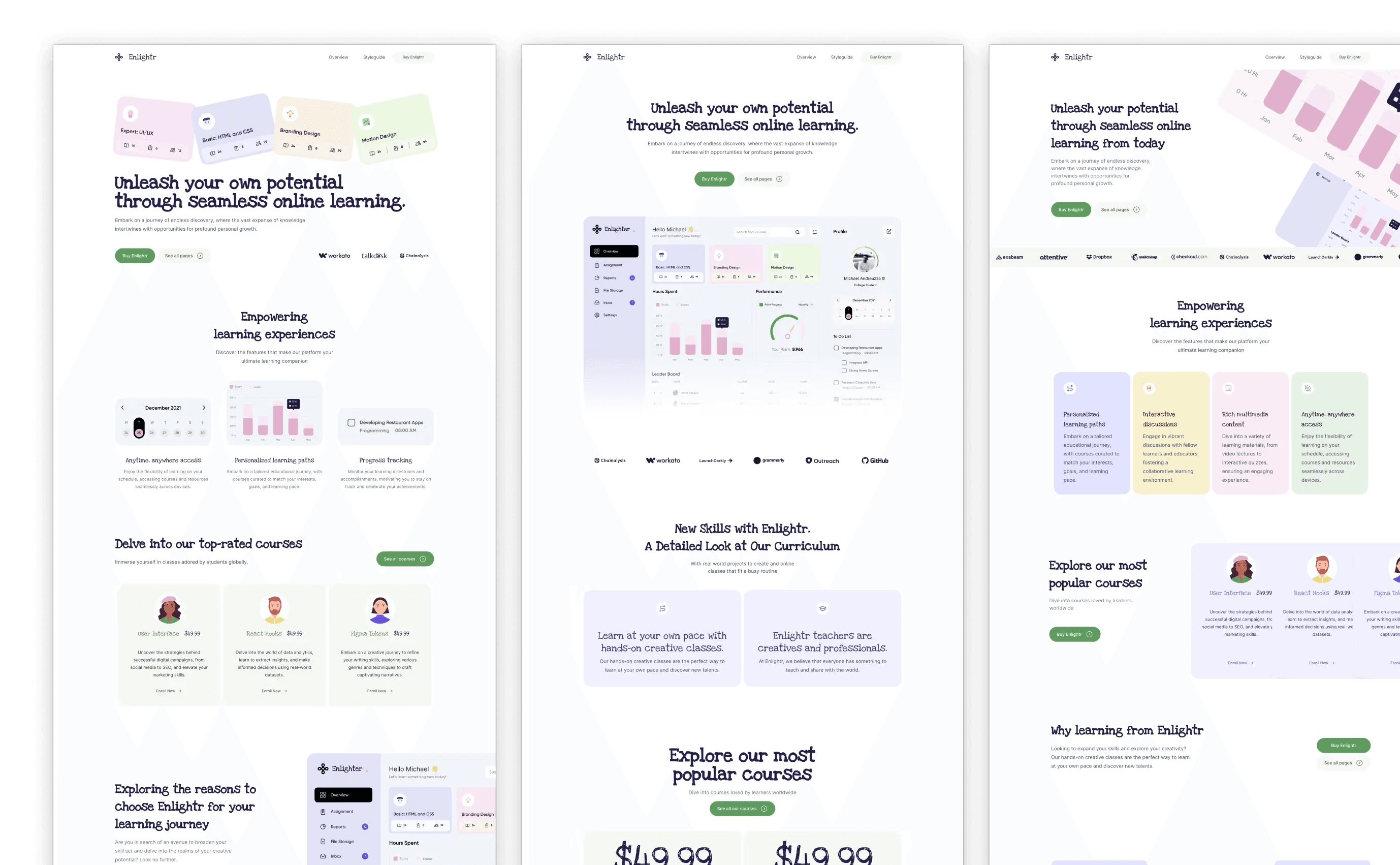 Enlightr – Bright, Friendly Template for E-Learning Platforms
