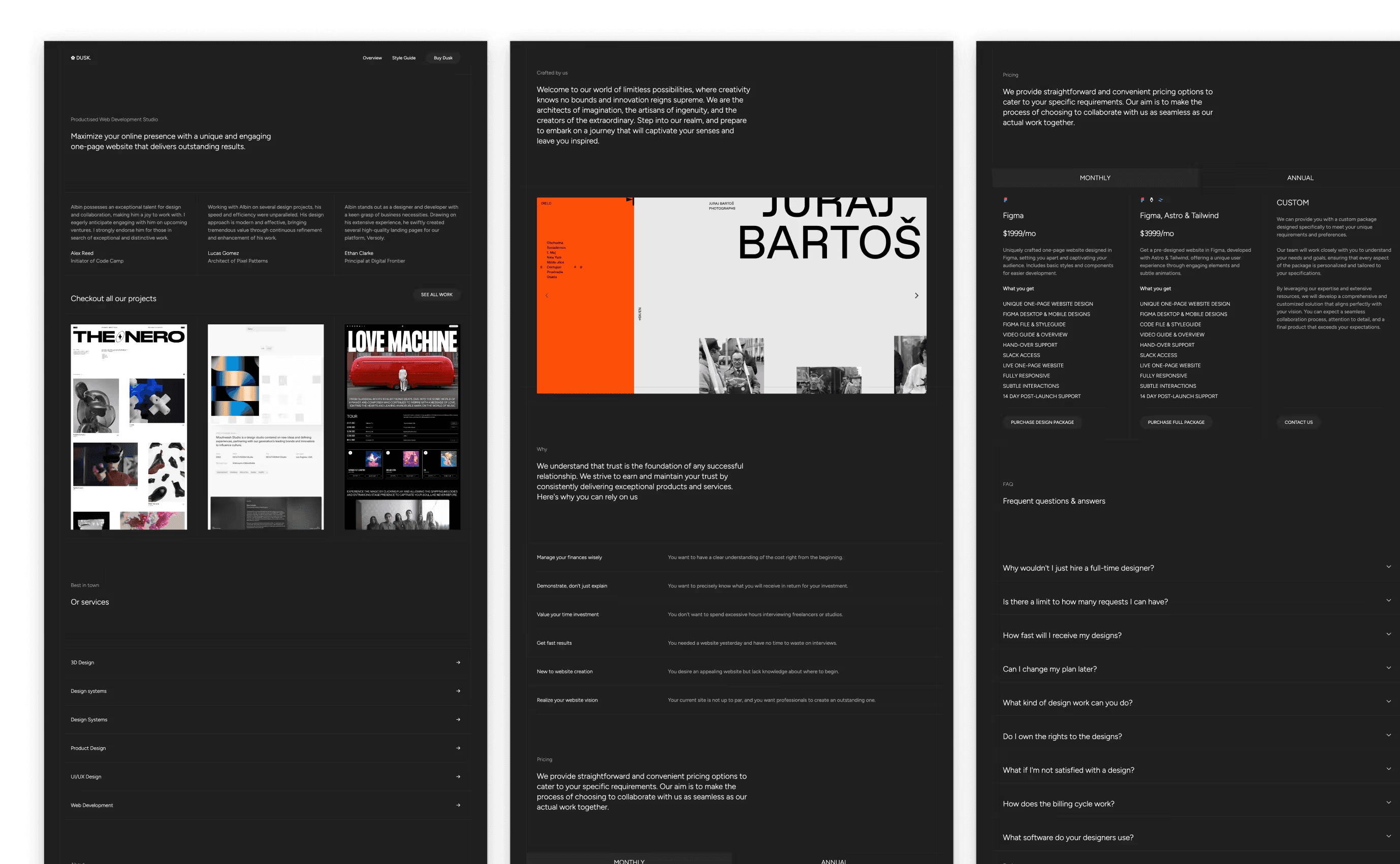 Dusk – Dark Theme for Creative Portfolios and Showcases